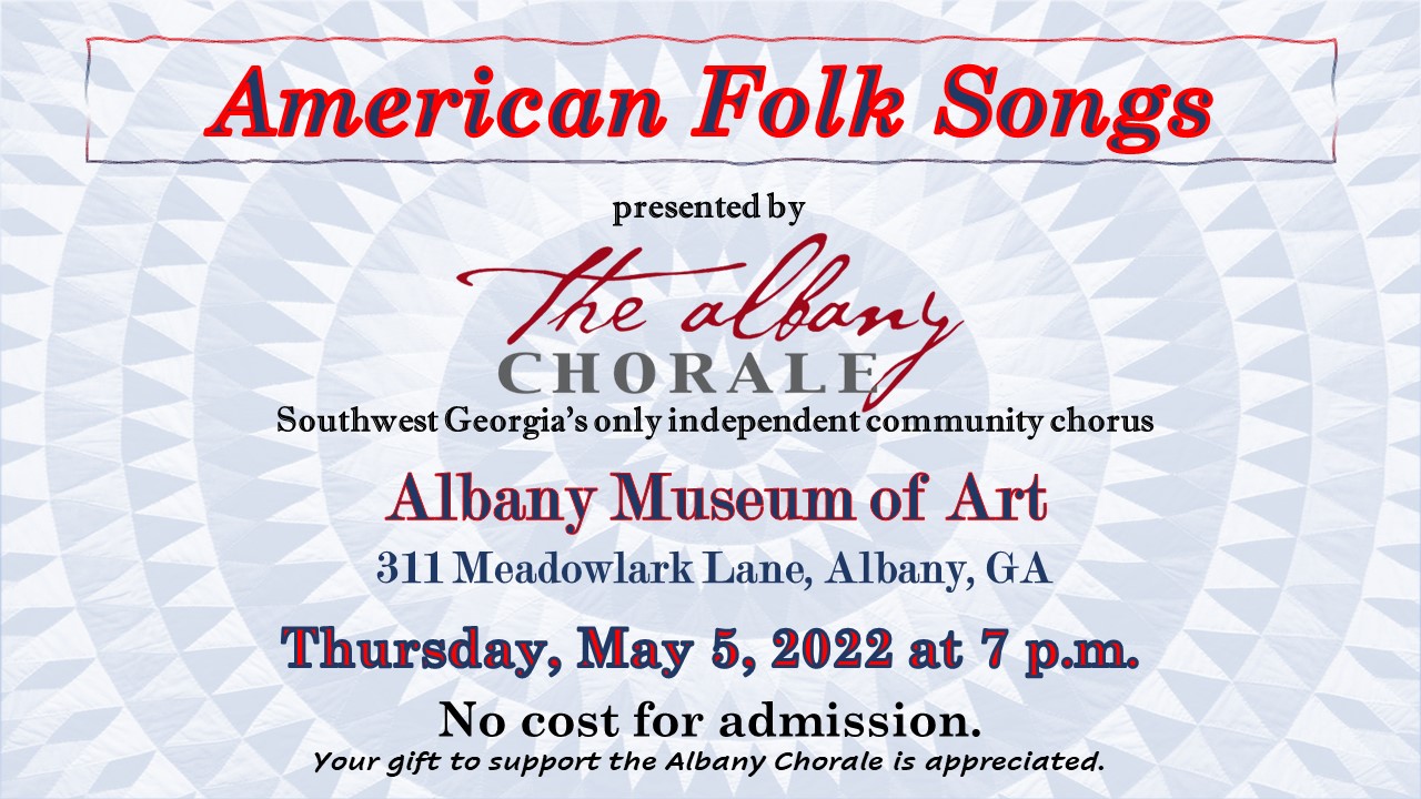 American Folk Songs, the Alfany Chorale Event Poster